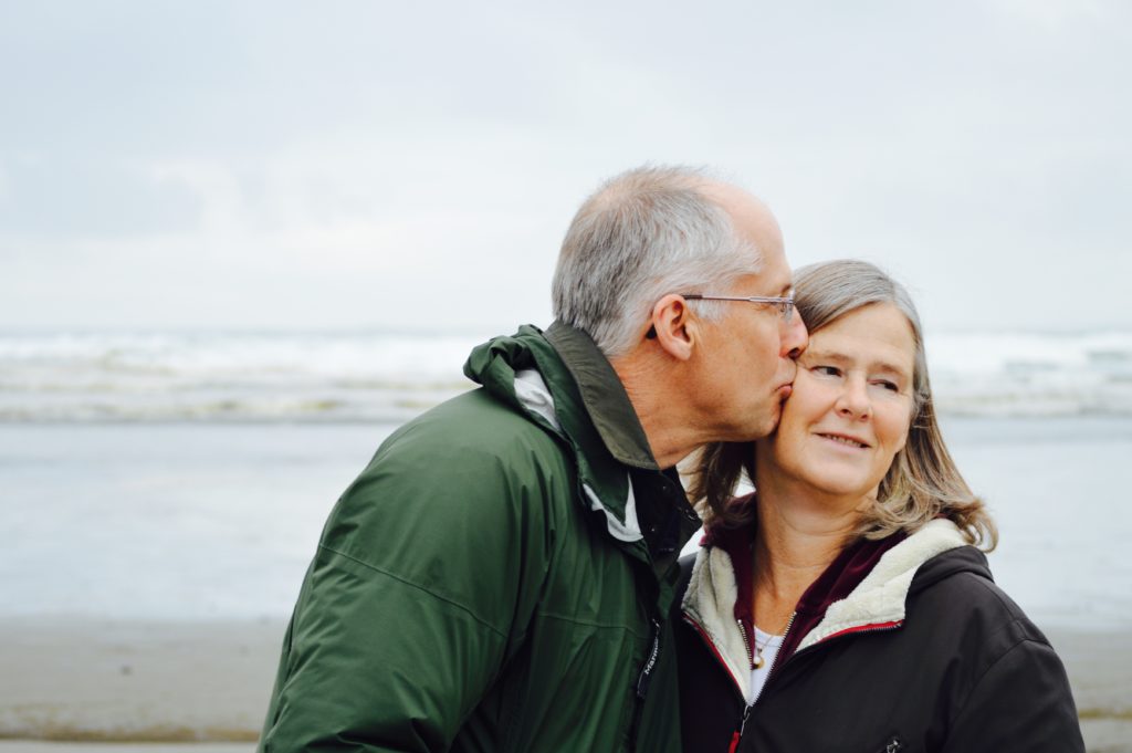 Local couple in Kalamazoo discussing life insurance options